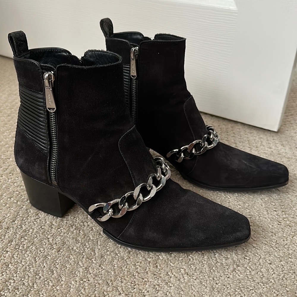 Balmain suede moto booties